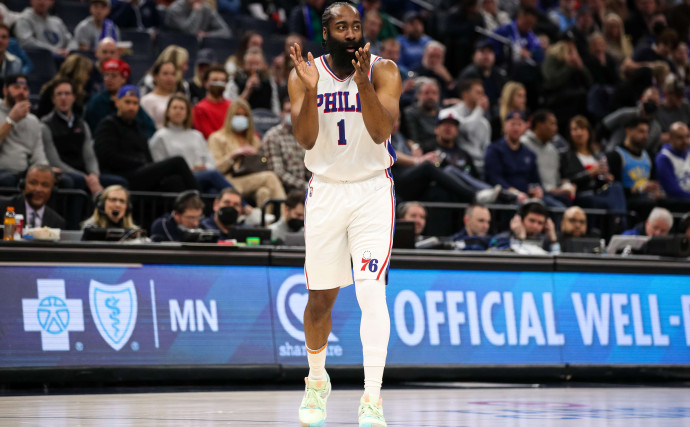 James Harden drops 27 point in debut as Sixers take down Timberwolves